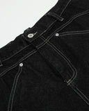 Black Stitching Barrel Jeans | Inflation Streetwear