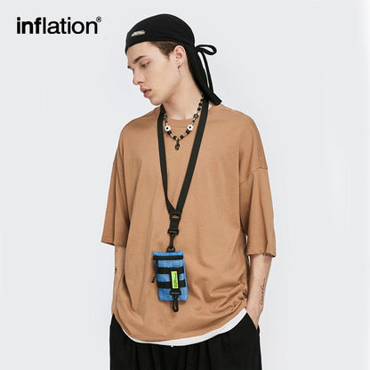 INFLATION Summer Unisex Oversized Plain T-shirts - INFLATION