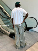 INFLATION Blue Washed Baggy Jeans