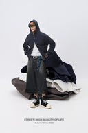 Mock Neck Double Zip Up Hoodies| Inflation Streetwear