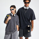 Stitching Batik Distressed Washed Tees | Inflation Streetwear