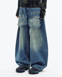 Washed Panel Baggy Barrel Jeans | Inflation Streetwear
