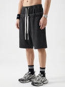 Double Waist Acid Wash Sweat Shorts | Inflation Streetwear
