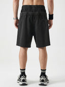 Double Waist Acid Wash Sweat Shorts | Inflation Streetwear