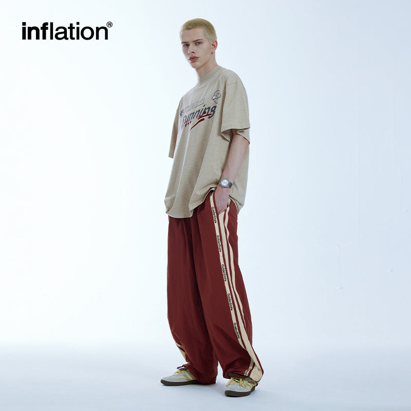 INFLATION Retro Striped Track Pants Unisex Streetwear - INFLATION