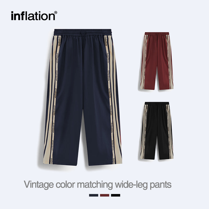 INFLATION Retro Striped Track Pants Unisex Streetwear - INFLATION