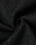 Asymmetric Button Raw Denim Jorts | Inflation Streetwear