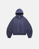 Navy Blue Cropped Hoodies