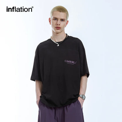 INFLATION Retro Hand Spray Gradient Streetwear Tshirt - INFLATION
