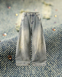 Colorful Rhinestones Ripped Baggy Jeans | Inflation Streetwear