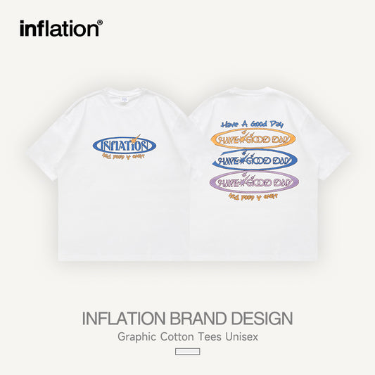 INFLATION Graphic Cotton Tees Unisex - INFLATION