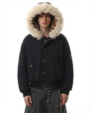 Leopard Faux Fur Lined Cropped Padded Jacket | Inflation Streetwear