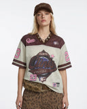 vintage graphic mesh jersey with retro sports design