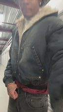 Faux Fur Lined Acid Wash Bomber Jacket | Inflation Streetwear