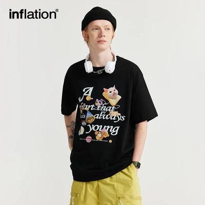 INFLATION Funny Cartoon Oversized Tees - INFLATION